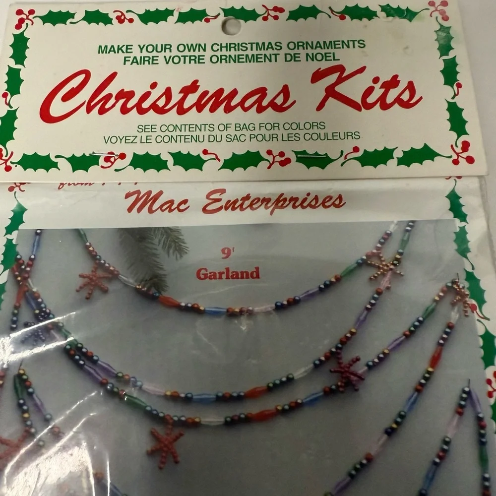 Christmas kits ...DIY 9' garland multi color beading